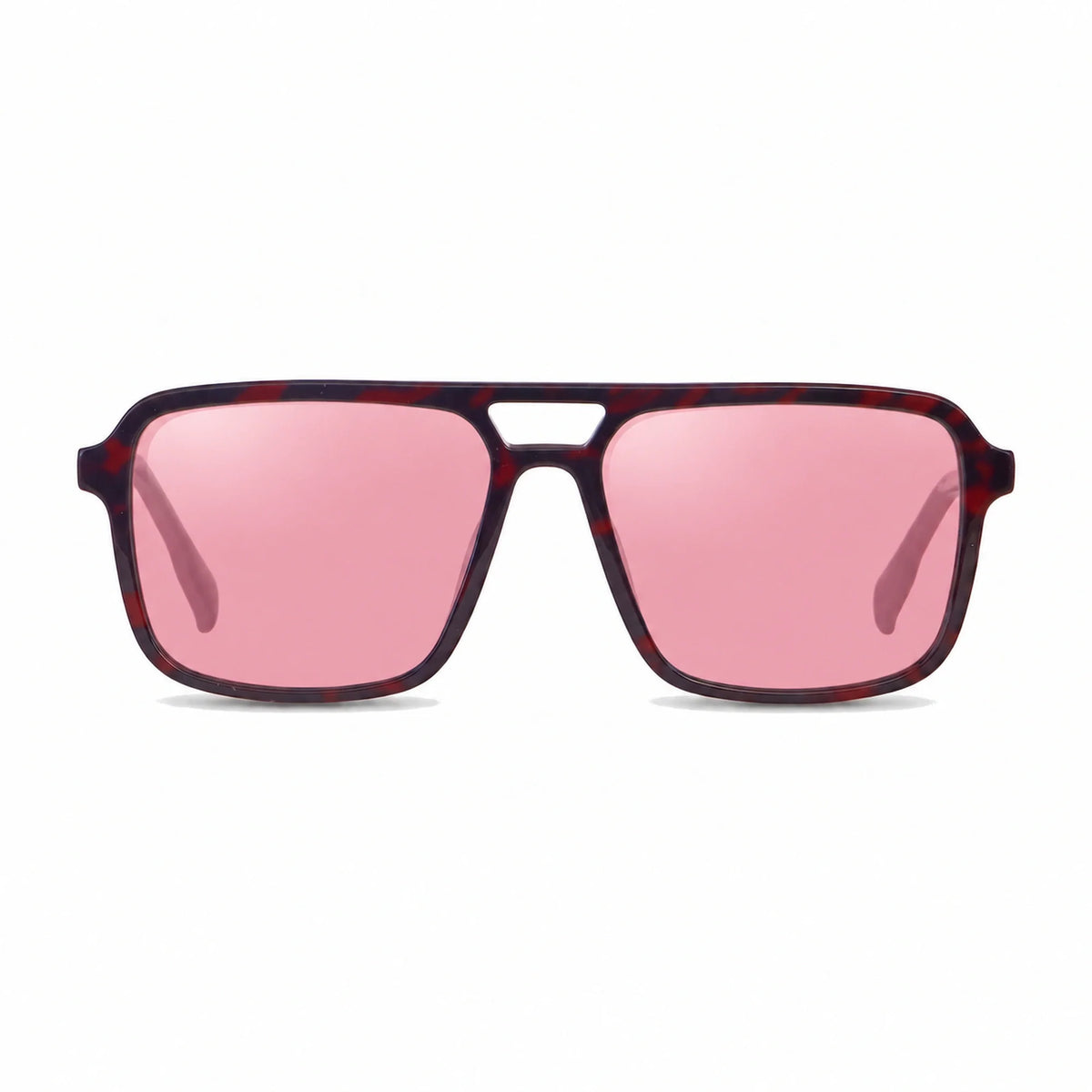 Fiore 1014 square aviator sunglasses, red bio-acetate frame · ReFramed, photo 12 of 20