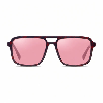 Fiore 1014 square aviator sunglasses, red bio-acetate frame · ReFramed, photo 12 of 20