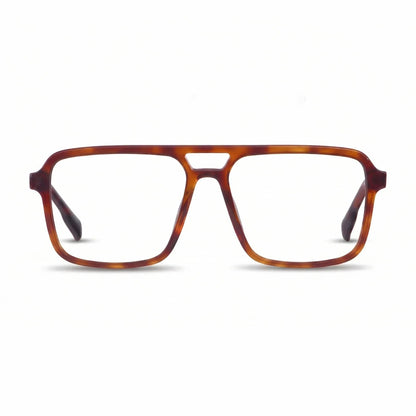 Fiore 1014 square aviator acetate and metal reading glasses, brown tortoise frame · ReFramed, photo 84 of 100