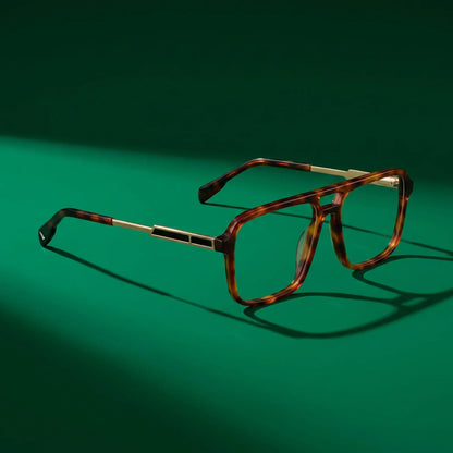 Fiore 1014 square aviator acetate and metal reading glasses, brown tortoise frame · ReFramed, photo 88 of 100
