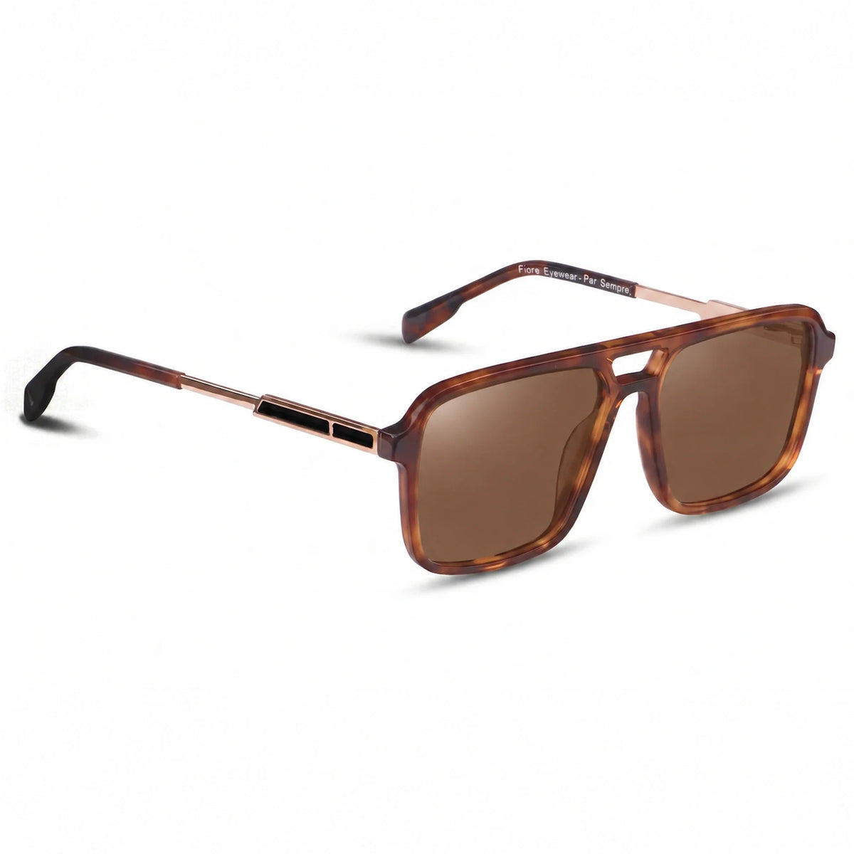 Fiore 1014 square aviator sunglasses, tortoise bio-acetate frame · ReFramed, photo 5 of 34