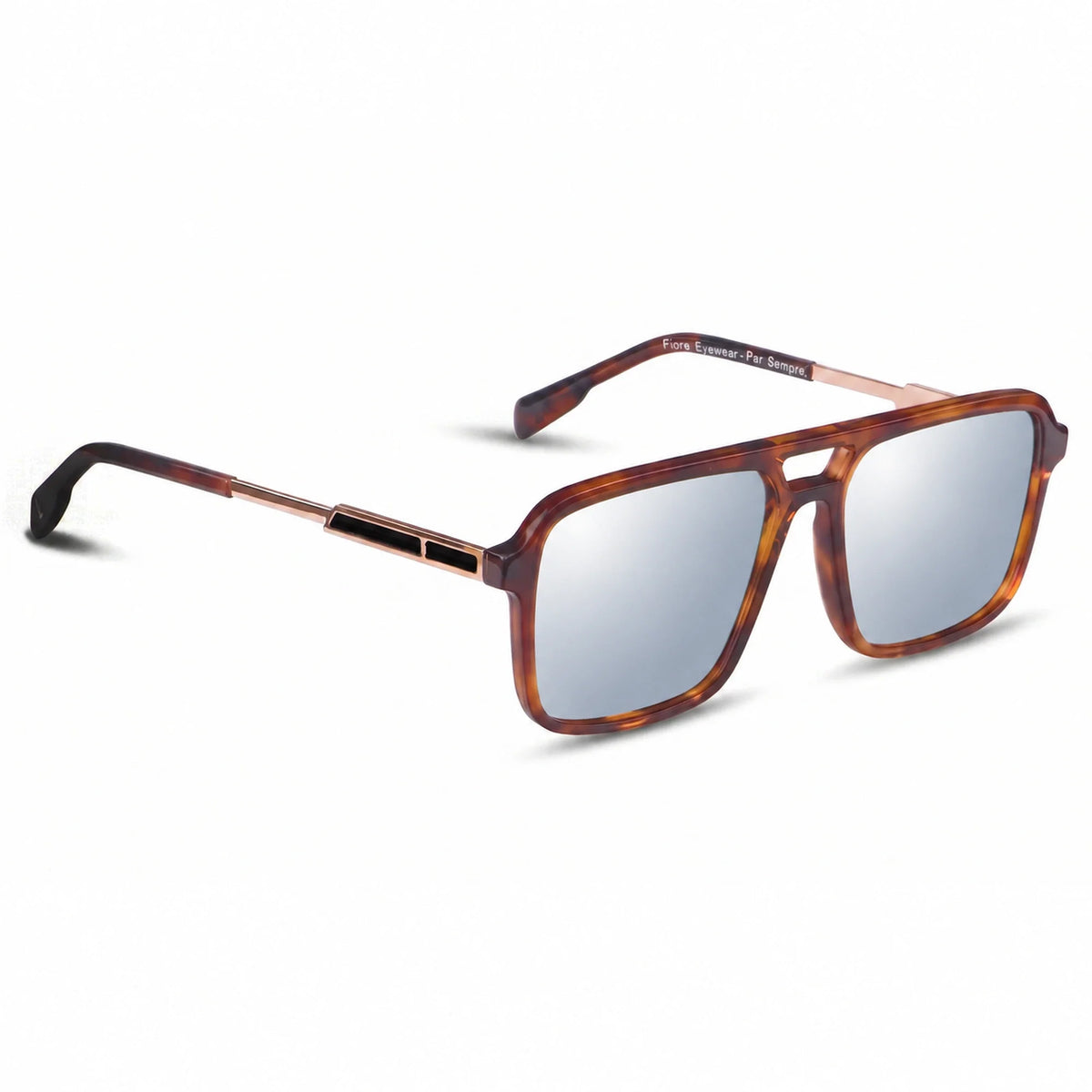 Fiore 1014 square aviator sunglasses, tortoise bio-acetate frame · ReFramed, photo 29 of 34
