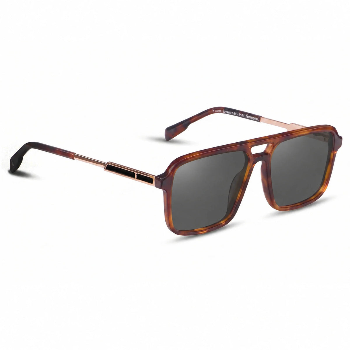 Fiore 1014 square aviator sunglasses, tortoise bio-acetate frame · ReFramed, photo 2 of 34