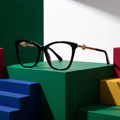 Fiore 10172 cat-eye acetate and metal reading glasses, black frame · ReFramed, photo 15 of 40