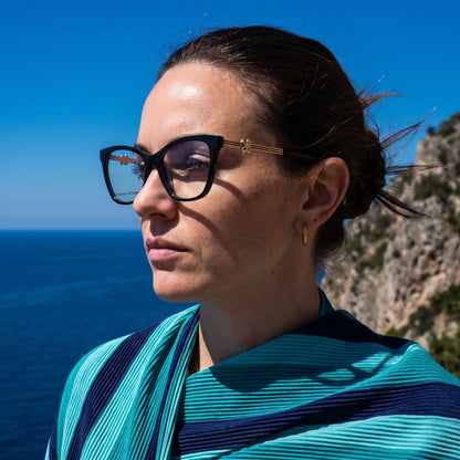Fiore 10172 cat-eye acetate and metal reading glasses, black frame · ReFramed, photo 21 of 40