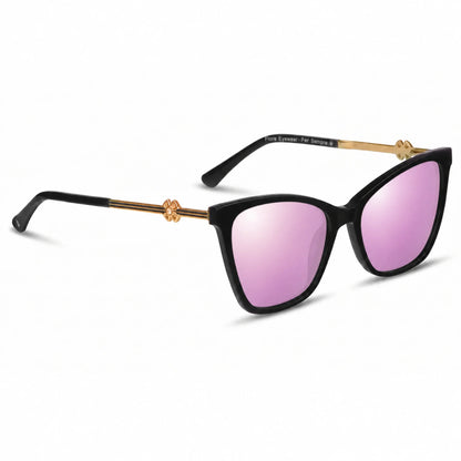 Fiore 10172 cat eye sunglasses, black bio-acetate frame · ReFramed, photo 32 of 36