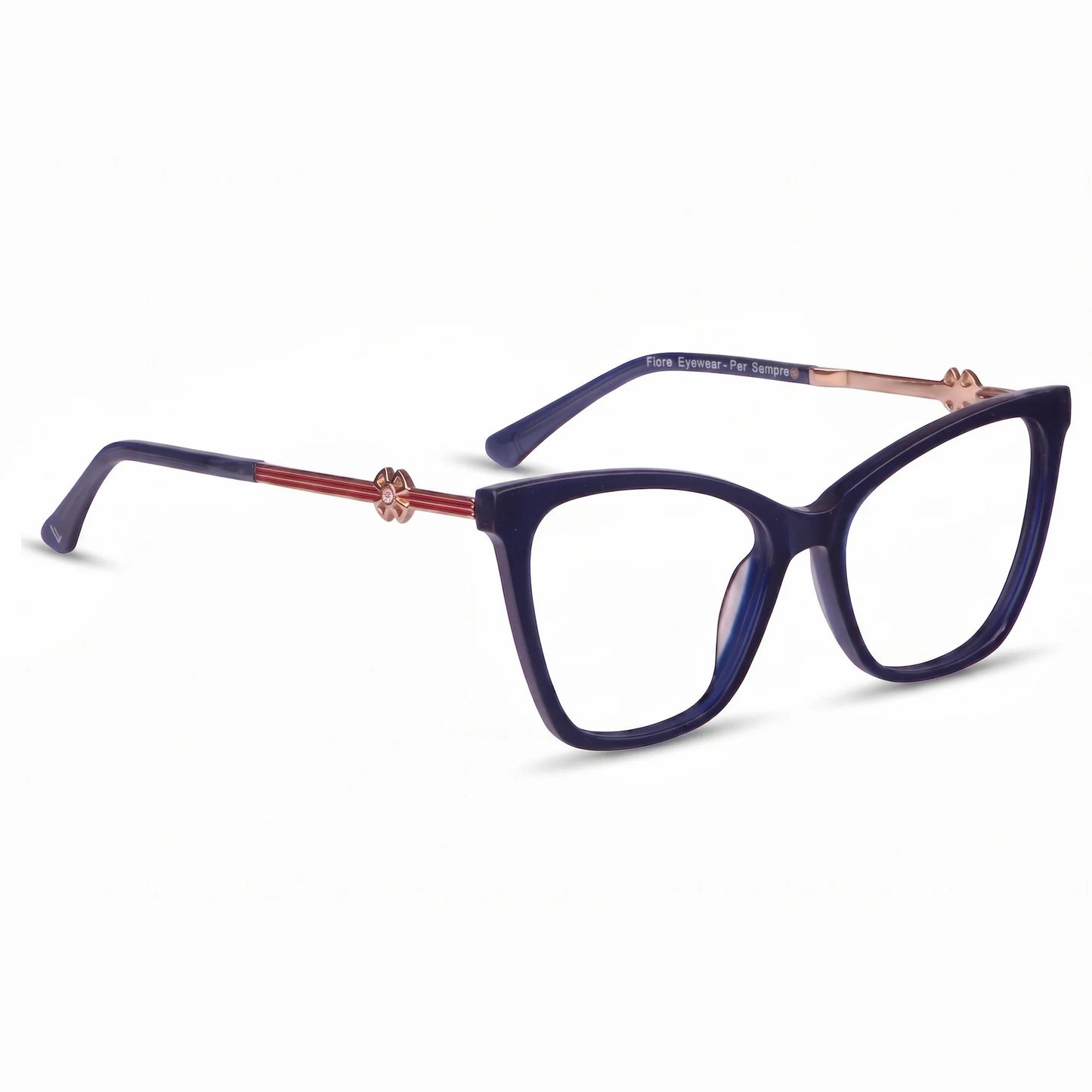 Fiore 10172 eyeglasses in blue – three-quarter view