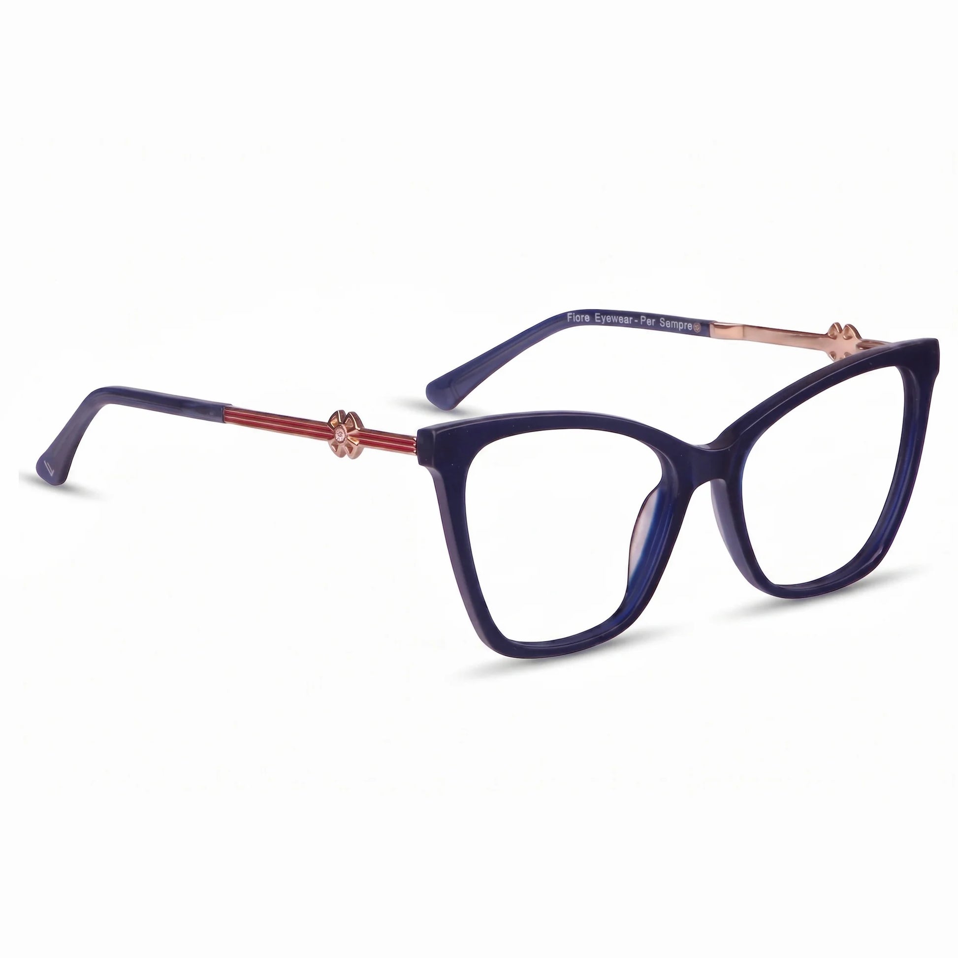 Fiore 10172 eyeglasses in blue – three-quarter view