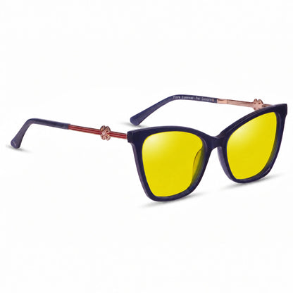 Fiore 10172 cat eye sunglasses, blue bio-acetate frame · ReFramed, photo 11 of 36