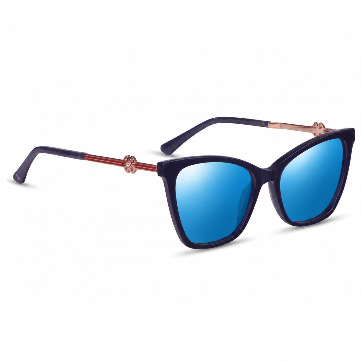 Fiore 10172 cat eye sunglasses, blue bio-acetate frame · ReFramed, photo 26 of 36