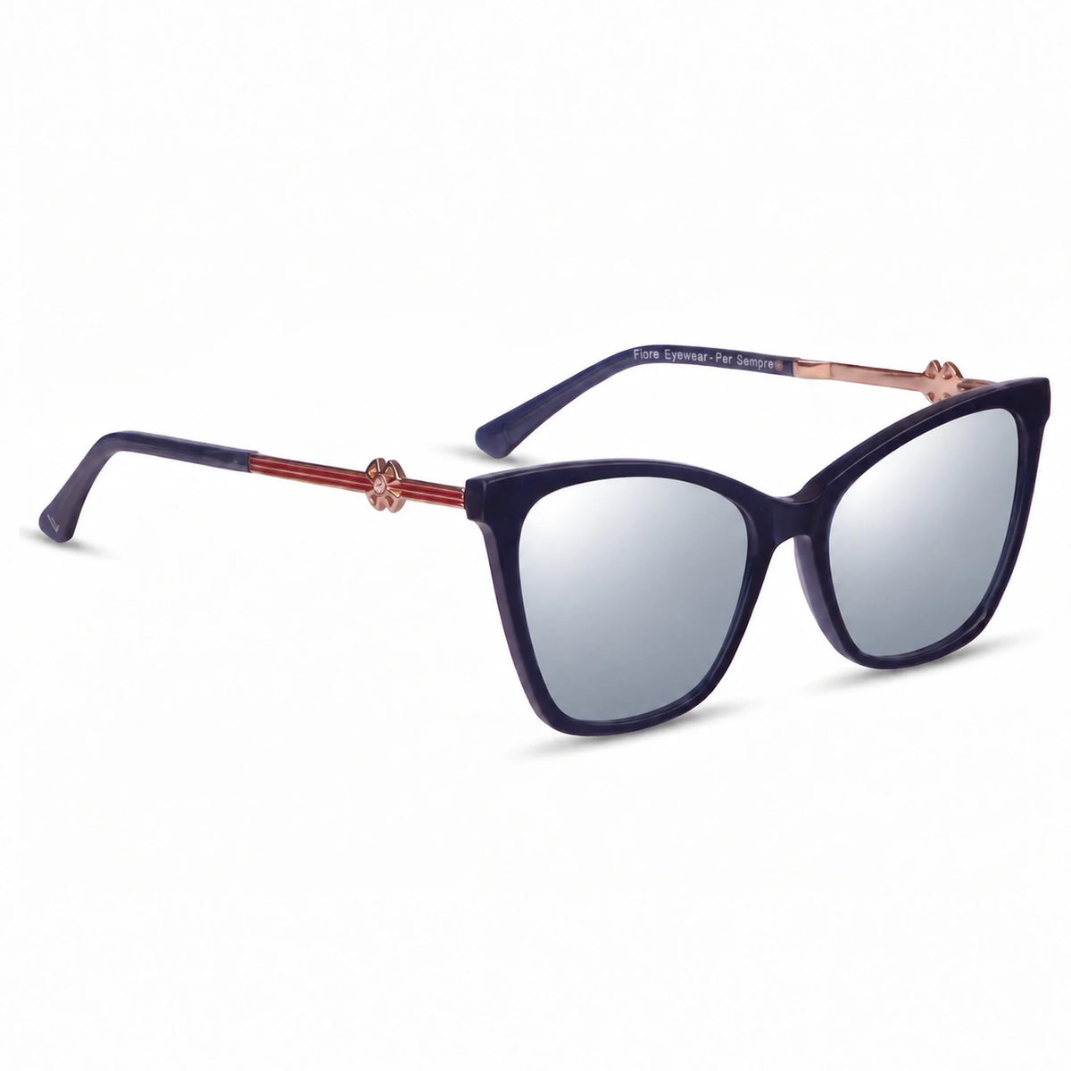 Fiore 10172 cat eye sunglasses, blue bio-acetate frame · ReFramed, photo 29 of 36