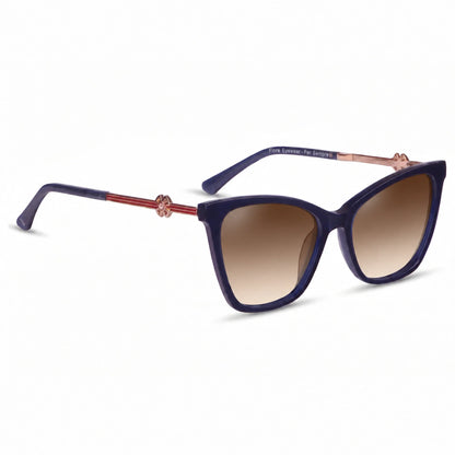 Fiore 10172 cat eye sunglasses, blue bio-acetate frame · ReFramed, photo 23 of 36