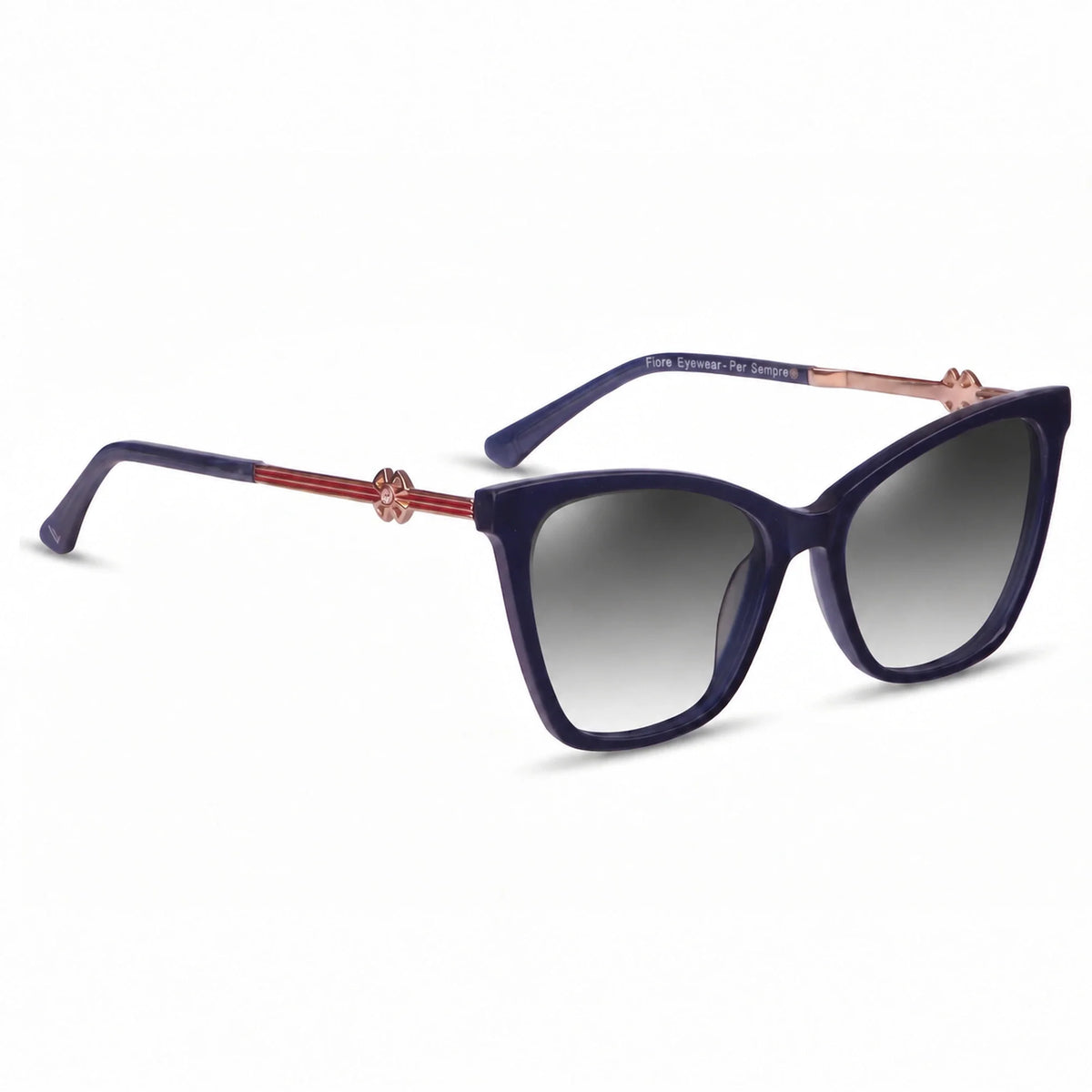 Fiore 10172 cat eye sunglasses, blue bio-acetate frame · ReFramed, photo 20 of 36