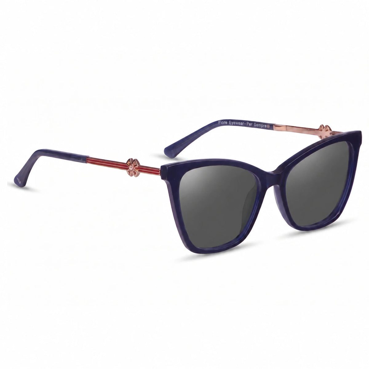 Fiore 10172 cat eye sunglasses, blue bio-acetate frame · ReFramed, photo 2 of 36