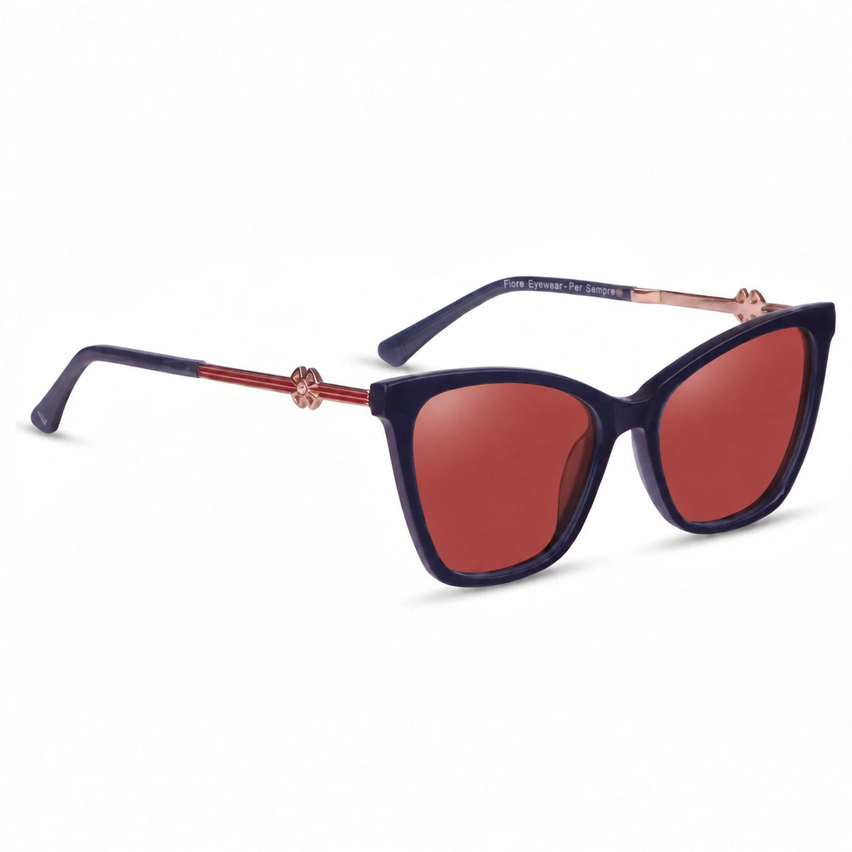 Fiore 10172 cat eye sunglasses, blue bio-acetate frame · ReFramed, photo 17 of 36