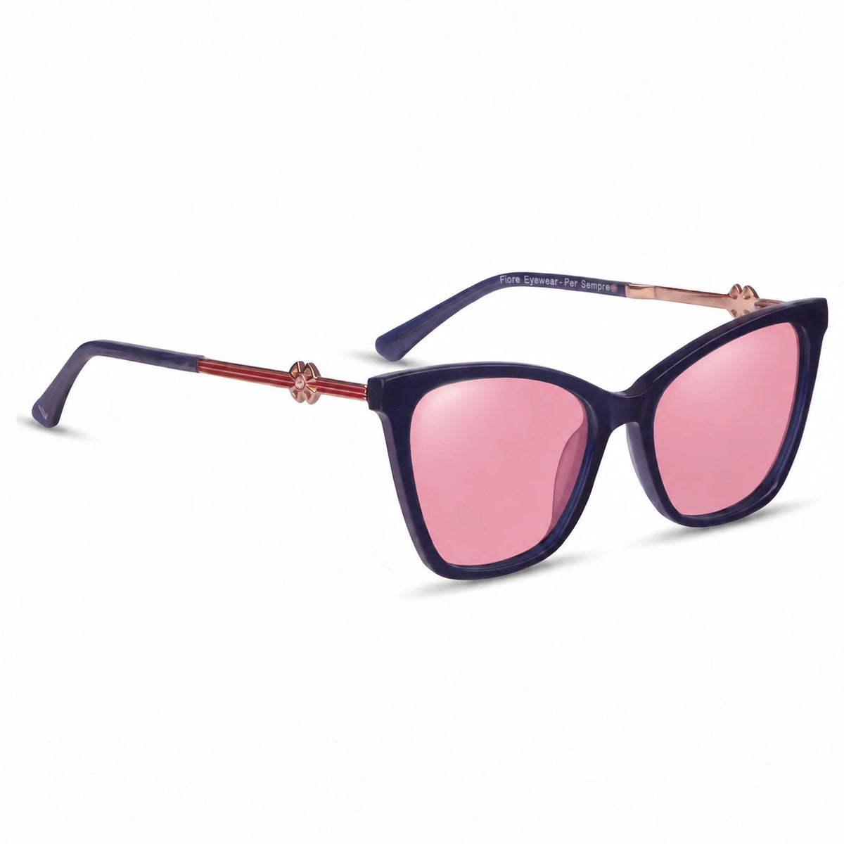 Fiore 10172 cat eye sunglasses, blue bio-acetate frame · ReFramed, photo 14 of 36