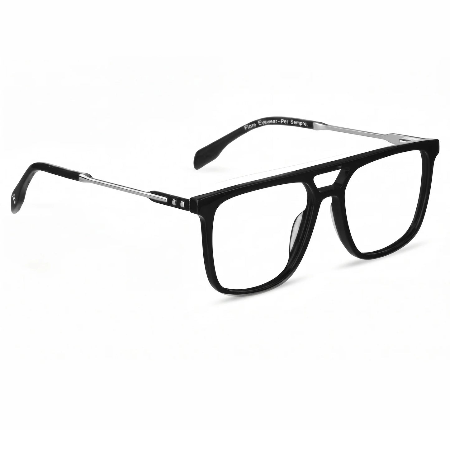 Fiore 10177 eyeglasses in black – three-quarter view
