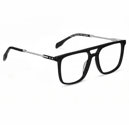 Fiore 10177 square aviator acetate and metal reading glasses, black frame · ReFramed, photo 2 of 100
