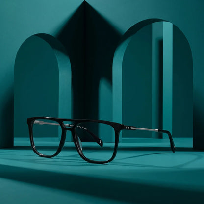 Fiore 10177 square aviator acetate and metal reading glasses, black frame · ReFramed, photo 8 of 100