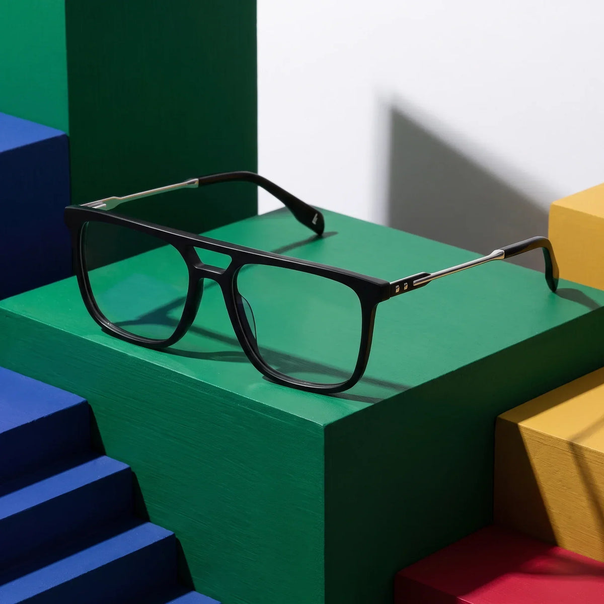 Fiore 10177 square aviator acetate and metal reading glasses, black frame · ReFramed, photo 15 of 100