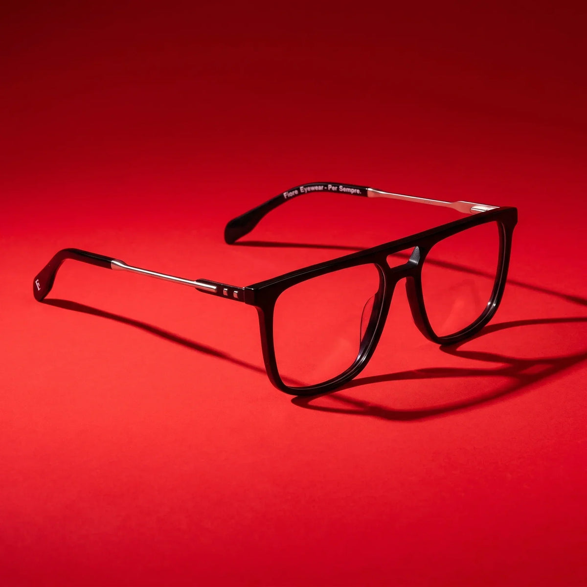 Fiore 10177 square aviator acetate and metal reading glasses, black frame · ReFramed, photo 5 of 100