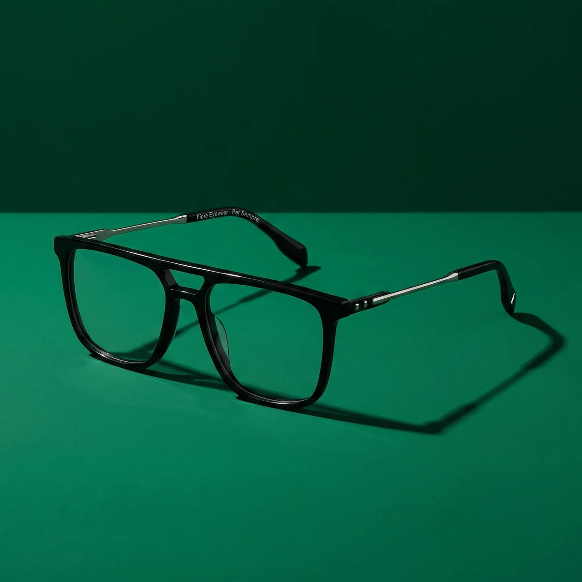 Fiore 10177 square aviator acetate and metal reading glasses, black frame · ReFramed, photo 6 of 100
