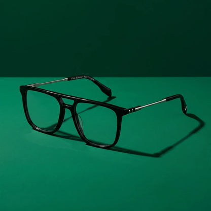 Fiore 10177 square aviator acetate and metal reading glasses, black frame · ReFramed, photo 6 of 100