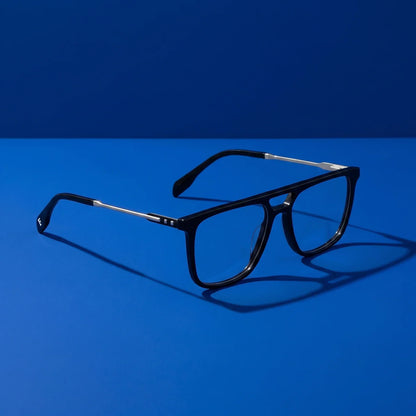 Fiore 10177 square aviator acetate and metal reading glasses, black frame · ReFramed, photo 7 of 100