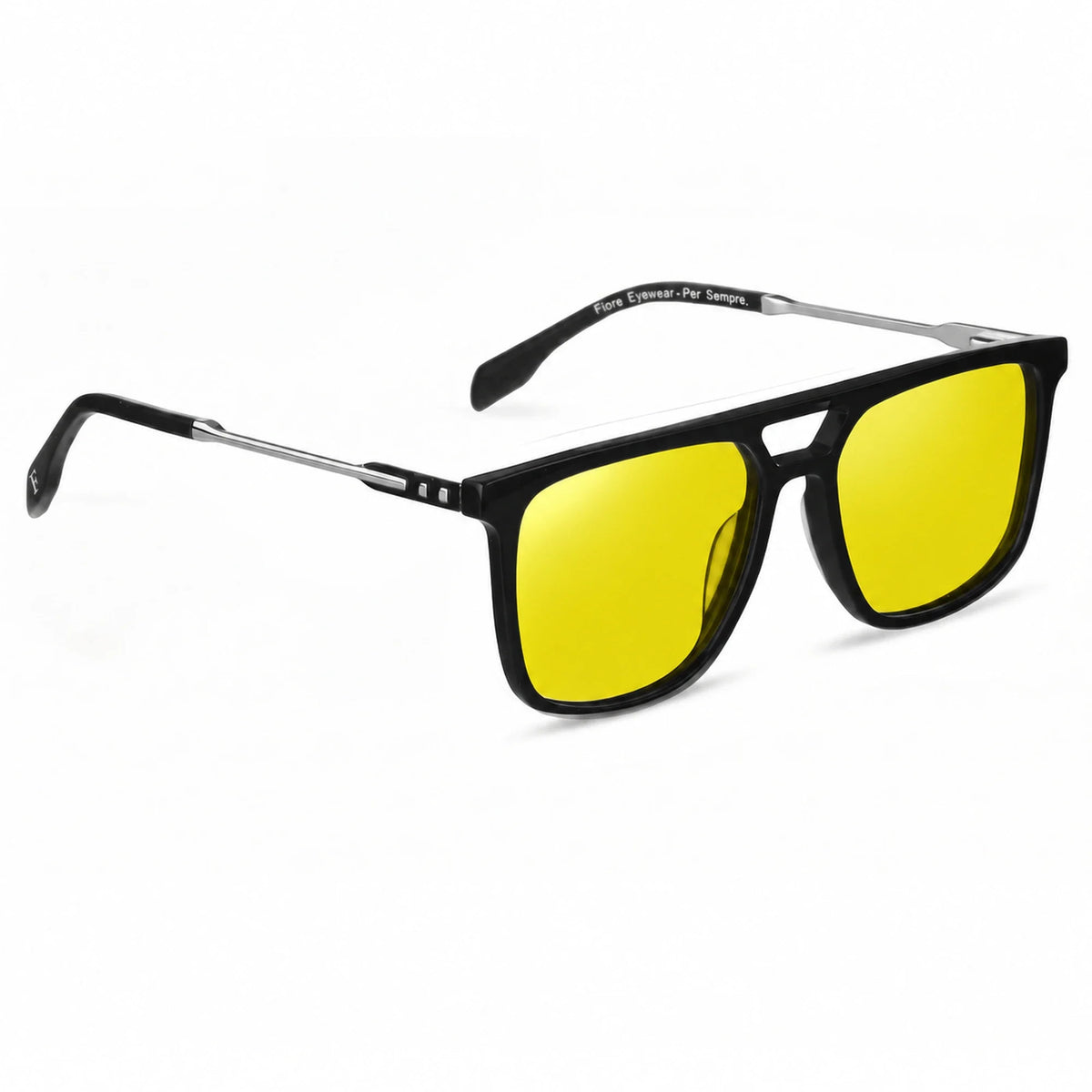 Fiore 10177 square aviator sunglasses, black bio-acetate frame · ReFramed, photo 11 of 36
