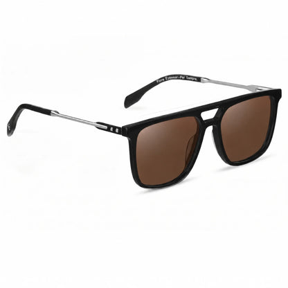 Fiore 10177 square aviator sunglasses, black bio-acetate frame · ReFramed, photo 5 of 36
