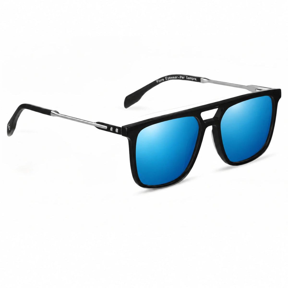 Fiore 10177 square aviator sunglasses, black bio-acetate frame · ReFramed, photo 26 of 36