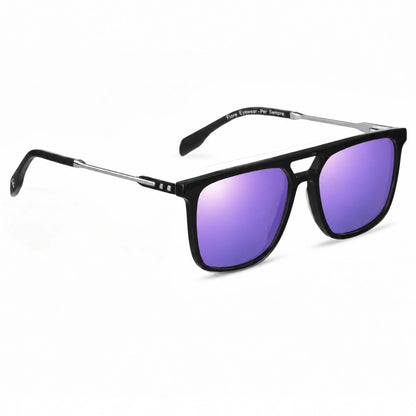 Fiore 10177 square aviator sunglasses, black bio-acetate frame · ReFramed, photo 35 of 36