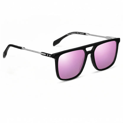 Fiore 10177 square aviator sunglasses, black bio-acetate frame · ReFramed, photo 32 of 36