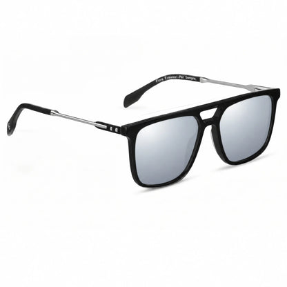 Fiore 10177 square aviator sunglasses, black bio-acetate frame · ReFramed, photo 29 of 36