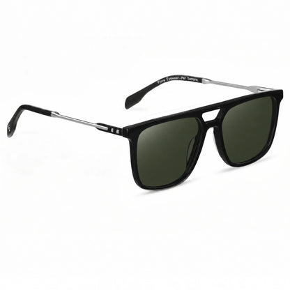 Fiore 10177 square aviator sunglasses, black bio-acetate frame · ReFramed, photo 8 of 36