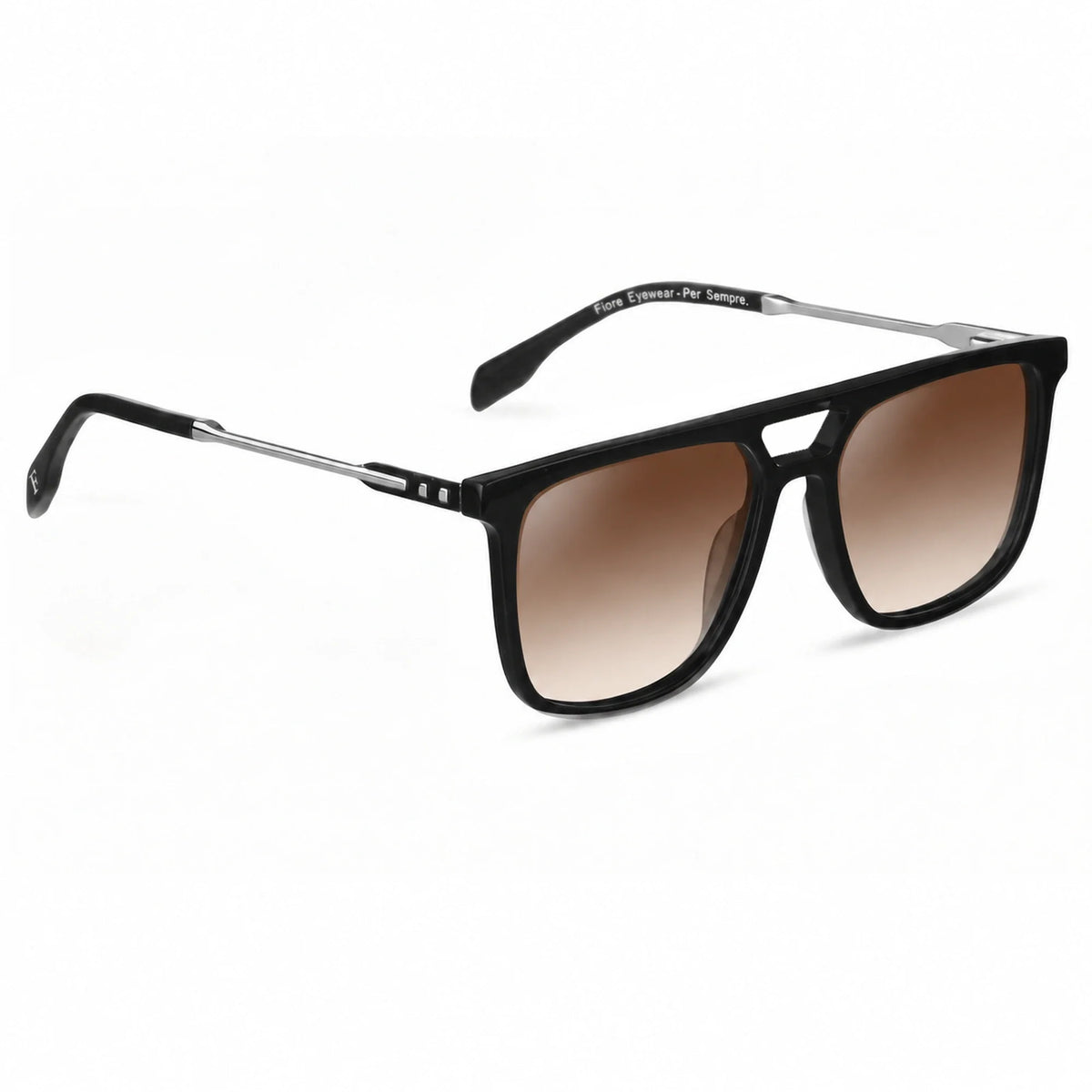 Fiore 10177 square aviator sunglasses, black bio-acetate frame · ReFramed, photo 23 of 36