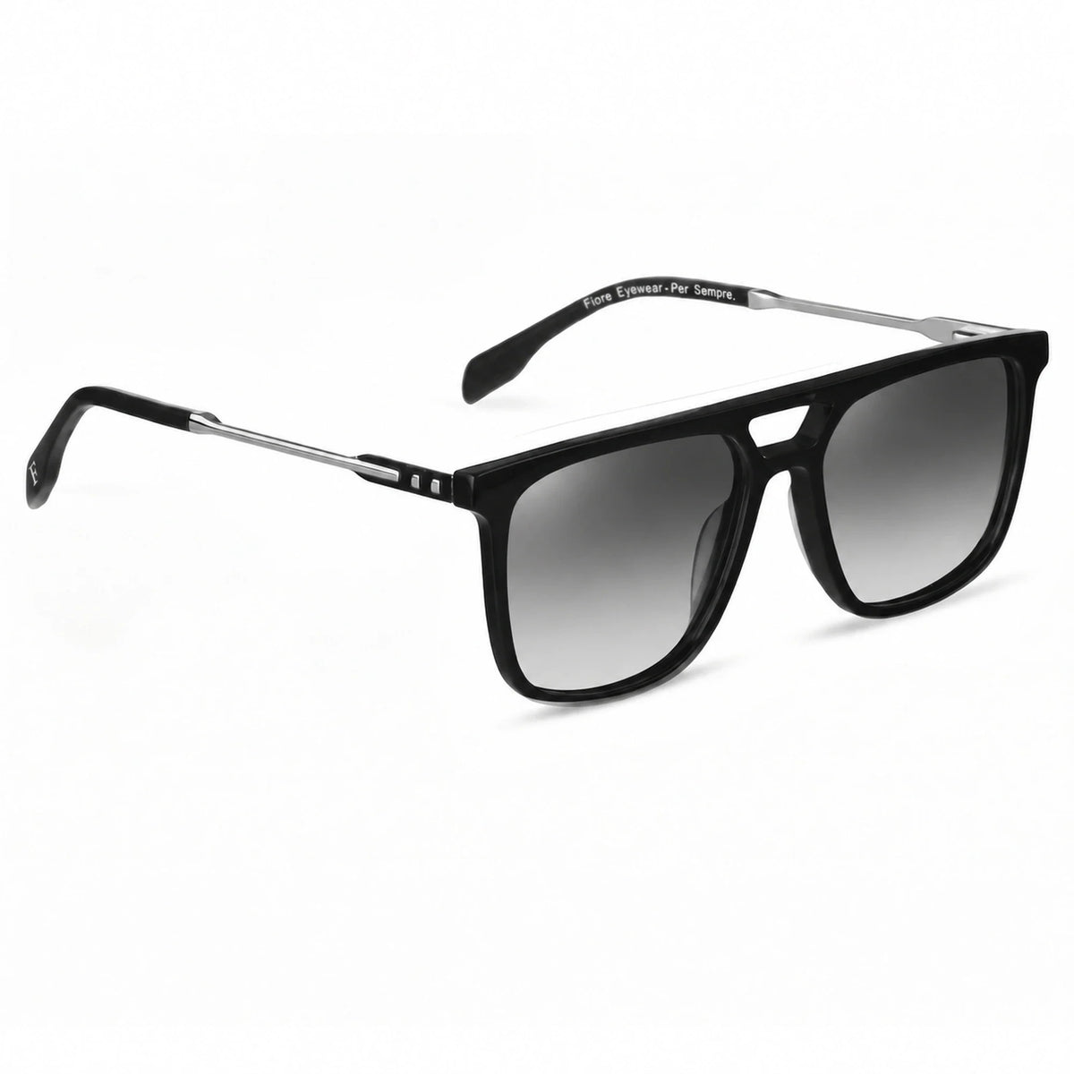 Fiore 10177 square aviator sunglasses, black bio-acetate frame · ReFramed, photo 20 of 36