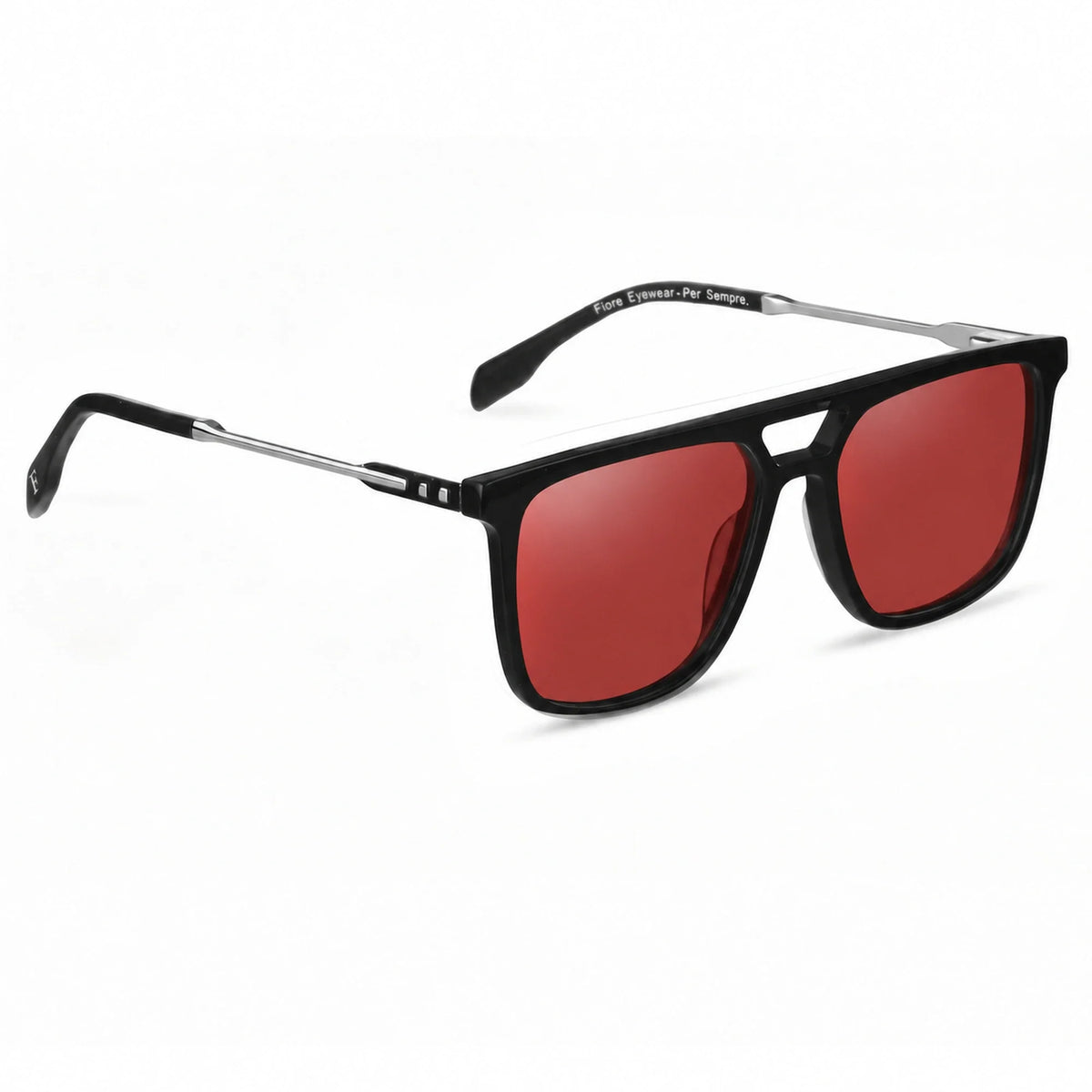 Fiore 10177 square aviator sunglasses, black bio-acetate frame · ReFramed, photo 17 of 36