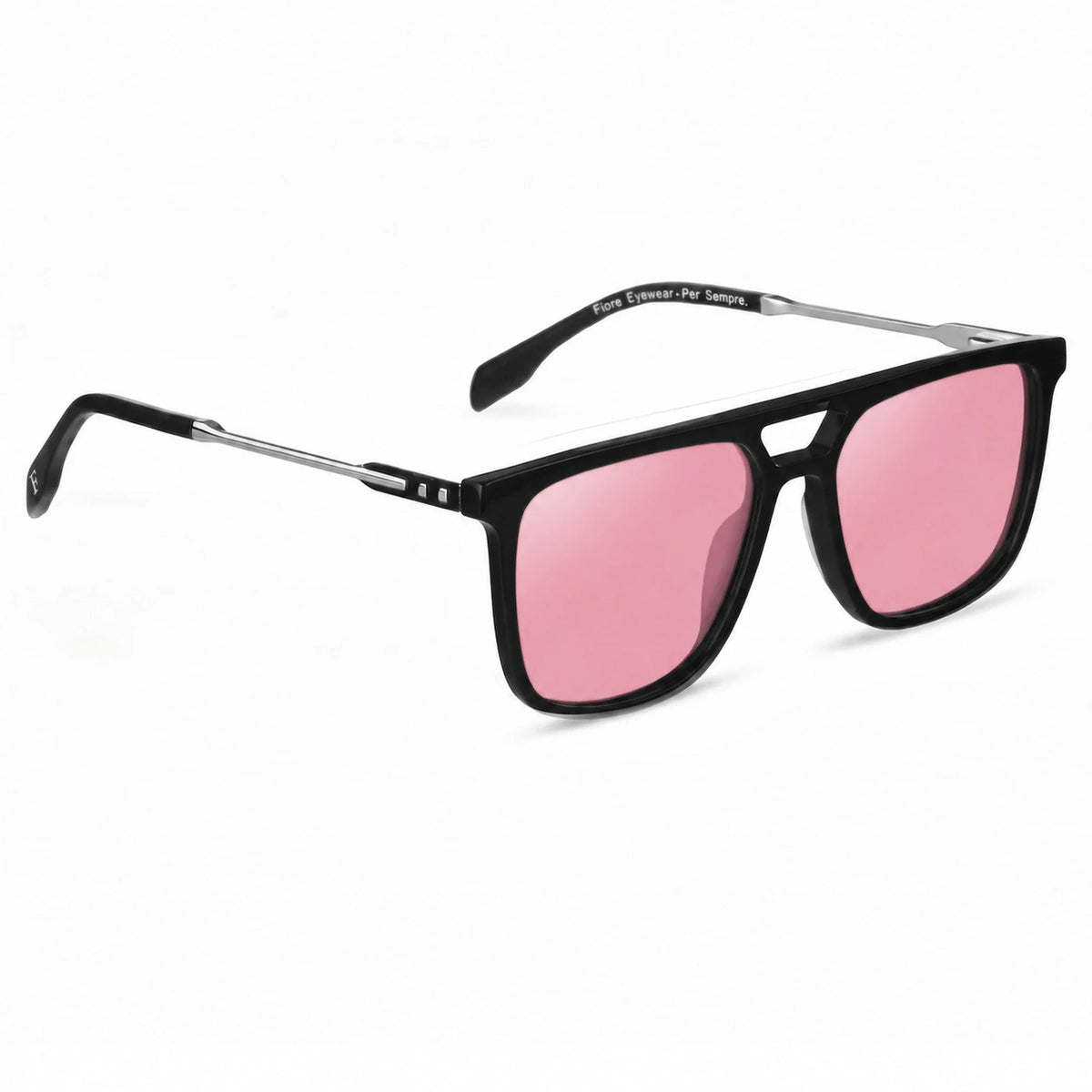 Fiore 10177 square aviator sunglasses, black bio-acetate frame · ReFramed, photo 14 of 36