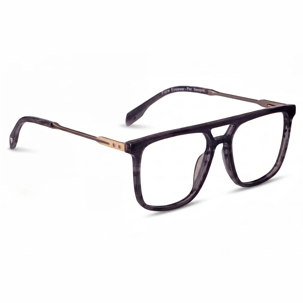 Fiore 10177 square aviator acetate and metal reading glasses, gray frame · ReFramed, photo 23 of 100