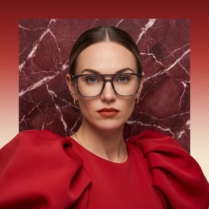 Fiore 10177 square aviator acetate and metal reading glasses, gray frame · ReFramed, photo 40 of 100