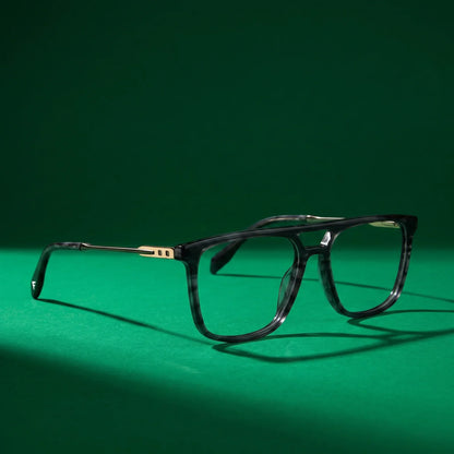 Fiore 10177 square aviator acetate and metal reading glasses, gray frame · ReFramed, photo 27 of 100