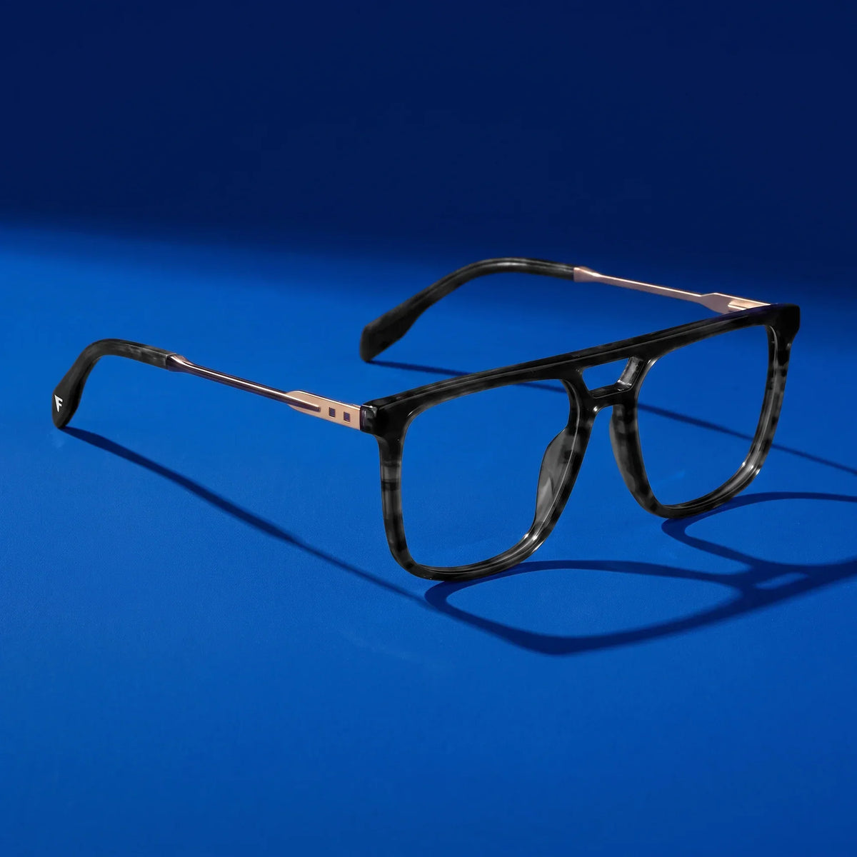 Fiore 10177 square aviator acetate and metal reading glasses, gray frame · ReFramed, photo 28 of 100