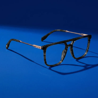 Fiore 10177 square aviator acetate and metal reading glasses, gray frame · ReFramed, photo 28 of 100