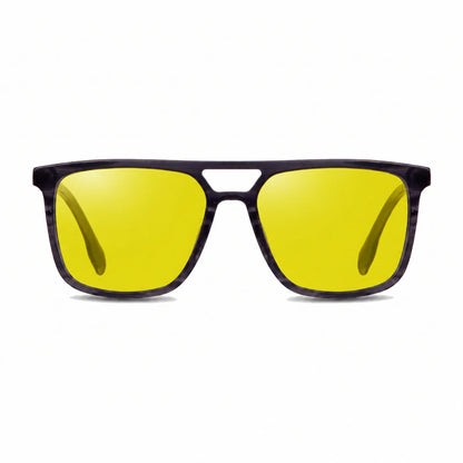 Fiore 10177 square aviator sunglasses, gray bio-acetate frame · ReFramed, photo 10 of 36
