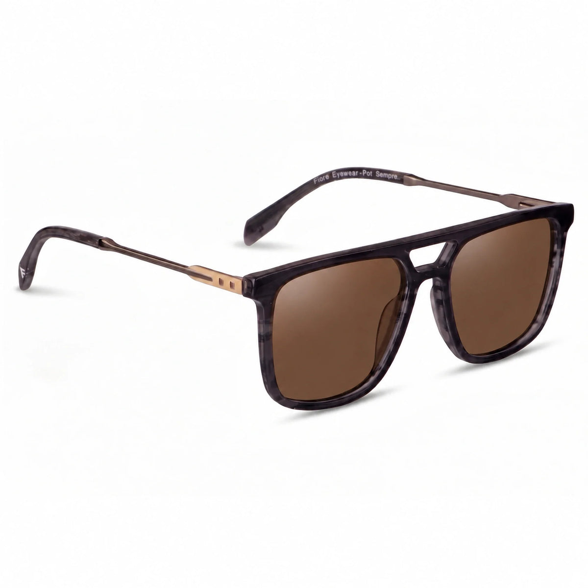Fiore 10177 square aviator sunglasses, gray bio-acetate frame · ReFramed, photo 5 of 36