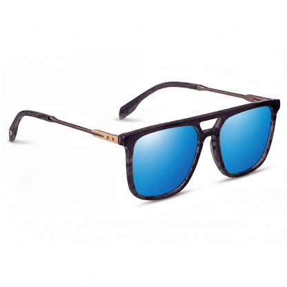 Fiore 10177 square aviator sunglasses, gray bio-acetate frame · ReFramed, photo 26 of 36