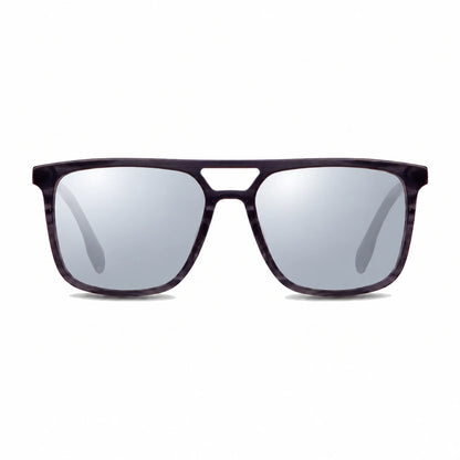 Fiore 10177 square aviator sunglasses, gray bio-acetate frame · ReFramed, photo 28 of 36