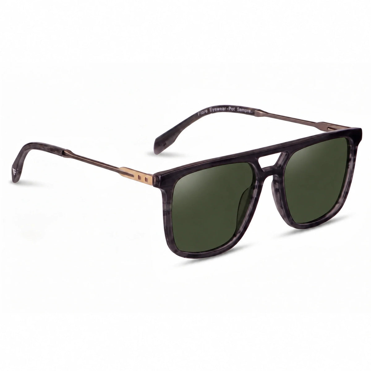 Fiore 10177 square aviator sunglasses, gray bio-acetate frame · ReFramed, photo 8 of 36