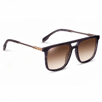 Fiore 10177 square aviator sunglasses, gray bio-acetate frame · ReFramed, photo 23 of 36